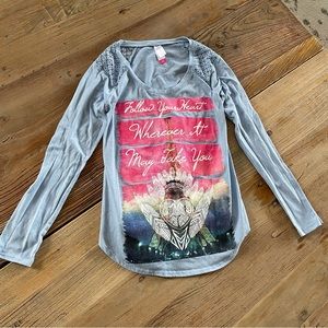 No Boundaries Blue Top Sz Sm